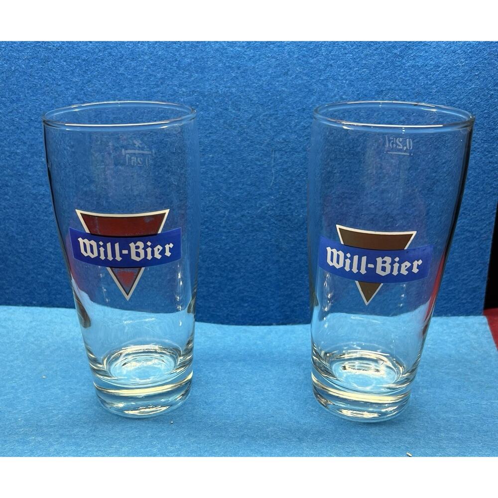 2 German Beer .5L‎ Drinking Glasses Will Bier